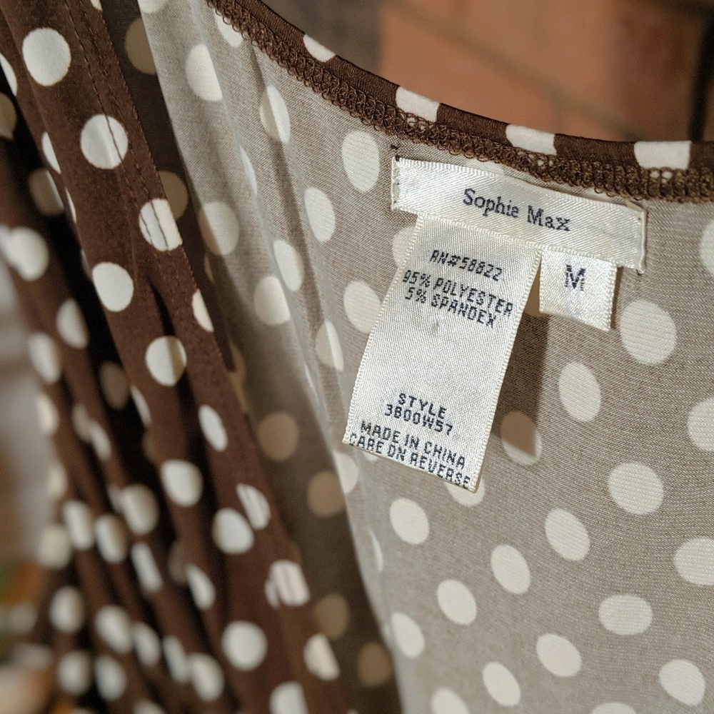 Brown Polka Dot Dress - Picture 3 of 4